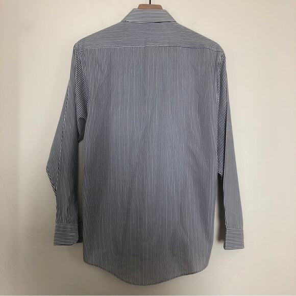 Marquis Nautical Sailor Striped Bedazzled Long Sleeve Button Up Collar Shirt Top - Picture 7 of 8